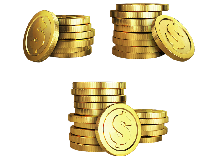 一堆金币