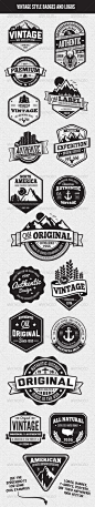 Vintage Style Badges and Logos Vol 3 - Badges & Stickers Web Elements