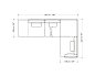 Campus modular corner sofa with open end - dove melange fabric - Natuzzi Italia - 1