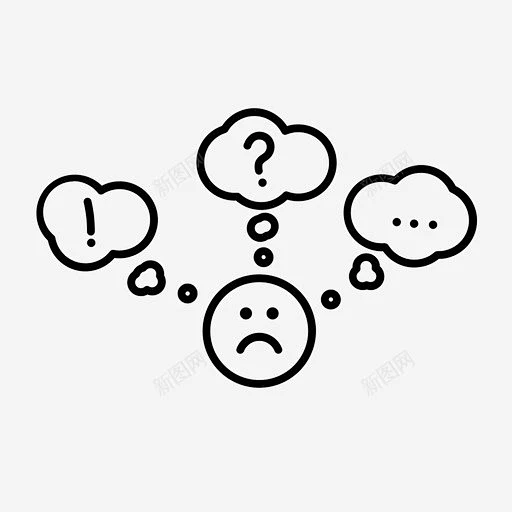 焦虑的人困惑决定图标 设计图片 免费下载 页面网页 平面电商 创意素材-花瓣网