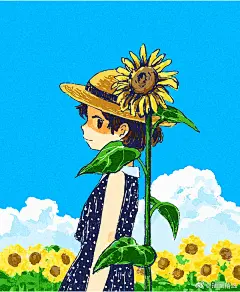 插画师もなか 笔下插画，将一些童真的幻想通过插画形式表达出来～画面里的内容和色彩仿佛感受到了那份简单的可爱的美好幻想～ 真的太美好了～ ​​​​