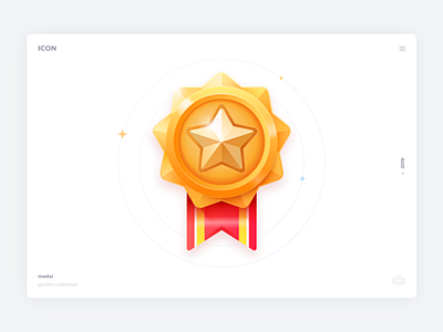 黄金图标颜色web ui等级奖牌级别标签...