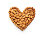 Almond Heart Shape stock photo