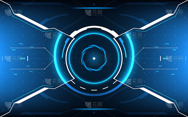 HUD面板VR用户界面。未来的概念。向量和插图