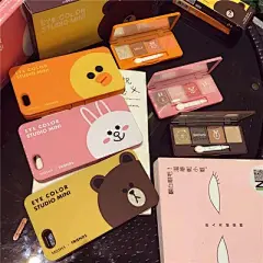 韩国可爱插画苹果6手机壳iphone6s plus保护套眼影盒4.7全包防摔-淘宝网