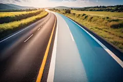 美景蓝天白云高速公路摄影图