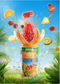 创意夏季果汁饮料广告设计 - 设计前沿