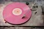 Pink turntable