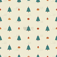 圣诞图案，无缝设计。卡decorat快乐