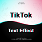 Vector tik tok editable text effect
