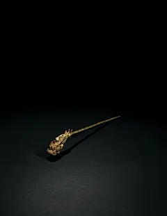 金质累丝龙首发簪