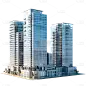 立体3D大楼建筑大厦办公楼元素