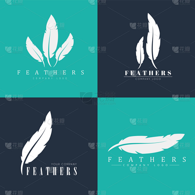 design of logos with feathers templates for