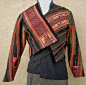 Diane Ericson's #118 FaultLines Pattern in Ghong Cloth from the Golden Triangle, with the undershirt in mens suiting.