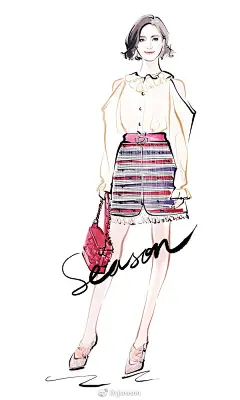 #jjseason插画# #season街拍插画#  ----- 节日清新出游美装，你喜欢哪一款？ #刘诗诗#  #赵丽颖#  #angelababy#  #杨紫#  #乔欣#   #宋茜#  #陈乔恩#  #林心如# #张天爱# | #插画狂想# @微博设计美学 ​​​​
