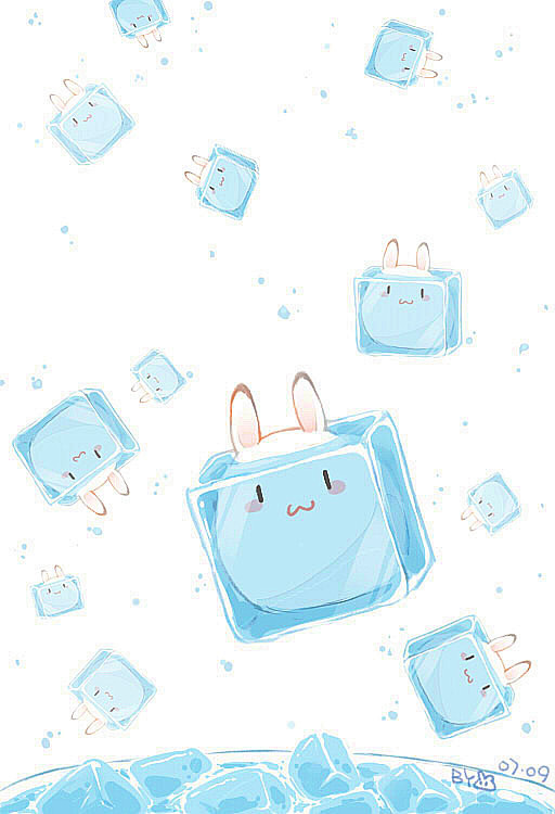同人图 插画 壁纸 | 一堆冰块！ | ...