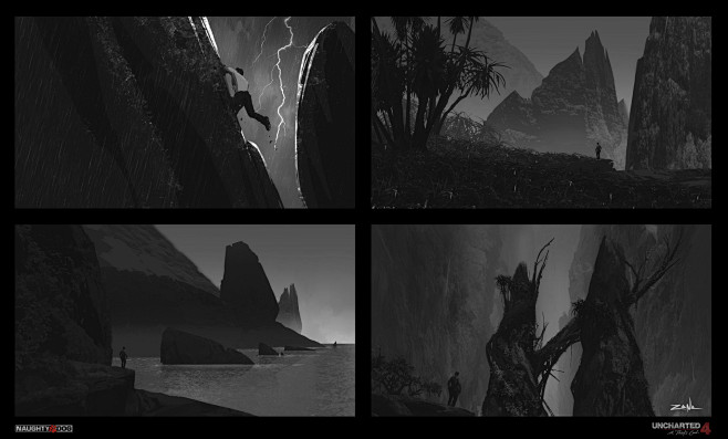 Uncharted 4 - B&W Sk...