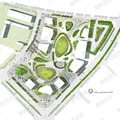 P7国外小清新景观彩平PSD素材商业广场街头公园工业办公园区设计-淘宝网