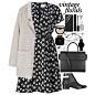 A fashion look from October 2017 featuring vintage style dresses, cotton blazer and black booties. Browse and shop related looks.