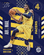 NBA Air Mail : (Personal project) This series combines design and typographic elements from travel and mail-related tags, tickets, and packaging to showcase NBA stars who deliver dunks and daggers through the air.