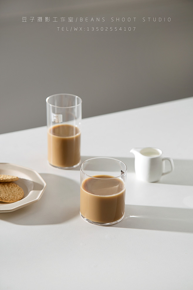 牛奶/咖啡/早餐玻璃杯（豆子摄影）