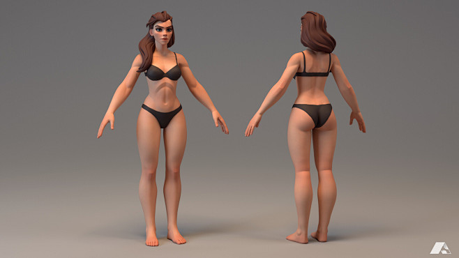 Stylized female char...