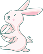 bunnies可爱粉色小兔子造型矢量素材 (7)