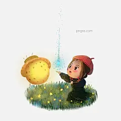 萤灵之光清新插画晚安元素图片大小2000x2000px 图片尺寸2.91 MB 来自PNG搜索网 pngss.com 免费免扣png素材下载！、#安静#船#大海#动物#儿童插画#发光#发光鱼#孤独#光芒#航行#灵感#梦幻#