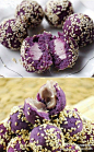 最爱紫薯的那一抹紫，又喜欢奶酪的味道，于是紫薯奶酪球横空出世了哇哇大爱啊！！~~~吃货请关注 @一切与美食有关