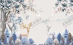 北欧麋鹿背景墙 【酷图网】北欧背景墙,客厅背景墙,沙发背景墙,现代简约,北欧风景,抽象,云雾树林,云雾森林,动物,鹿,森林麋鹿,树林麋鹿,风景画,风景背景墙,北欧简约,北欧风格,卧室背景墙,电视背景墙,意境,唯美,3D背景墙,小清新背景墙,餐厅背景墙,背景墙,壁纸,壁画,墙纸,墙画,装饰画,现代简约背景,