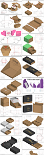 3D展示模板各类产品包装盒子纸箱设计稿刀模平面展开图ai设计素材-淘宝网