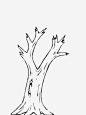 老树高清素材 枯树 简笔画 黑色 免抠png 设计图片 免费下载