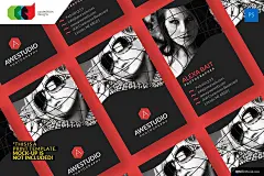 时尚潮流 潮流 设计模板 Business Card 名片设计卡片名片平面设计