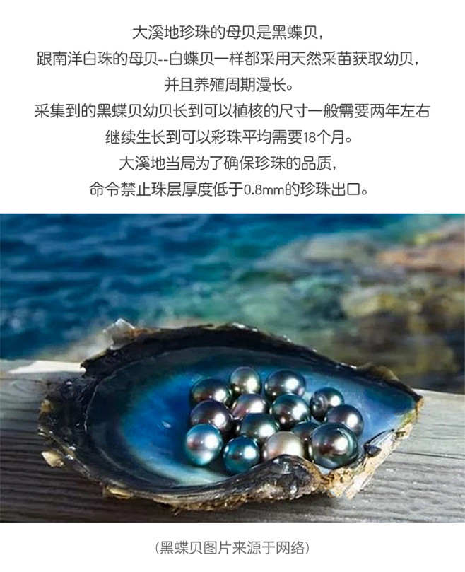 「真珠职人」精选大溪地海水黑珍珠孔雀绿裸...