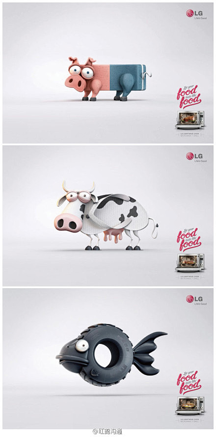 LG光波炉系列创意广告欣赏。
