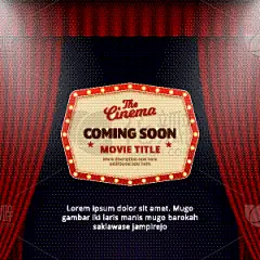 布告,开演时间,夜晚,红色,文字,戏剧表演,窗帘,马奇,传单,设计