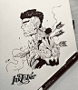针管笔插画~  　作者：Dao Le Trong ​（转）@黑白插画装饰画
