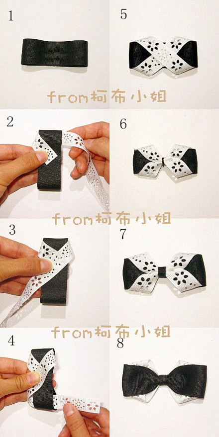 DIY 蕾丝蝴蝶结