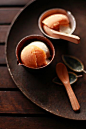 persimmon gelato + chestnut ice cream‏