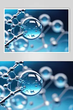AI数字艺术医美液体泡泡分子3d医疗模型