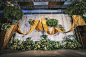 森系婚礼背景墙花艺设计