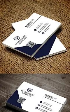 白色经典二维码律师事务所名片设计