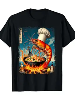 搞笑虾仁炒饭表情包画风t恤 - 100%棉 - 220克