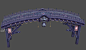 奈河桥，古代木桥，木头桥，木板桥，兽头，兽首，大铜铃铛 - 场景建筑 - 蜗牛模型网 - www.3dsnail.com
