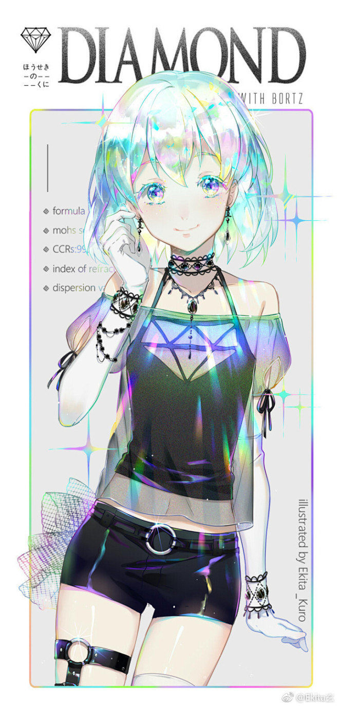 #宝石之国#我把这个没排成宣图版本的图一...