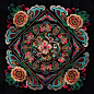 【 精美的 中国彝族绣片 】--- “ 彝族绣艺距今最少有1700多年历史，图案多采用自然元素与几何元素，色彩淡雅或强烈，种类繁多，制作精美。” 彝[yí]