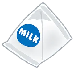 三角形の牛乳パックのイラスト