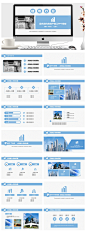 蓝色房地产施工建筑行业工作汇报PPT-众图网