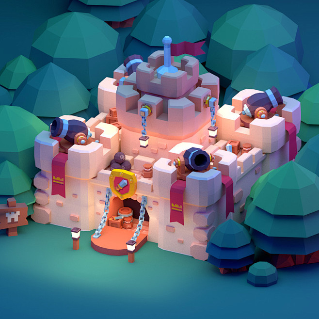 Low Poly Castle, Pau...