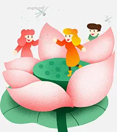 荷花盛开的荷花插画图片大小2835x3189px 图片尺寸7.41 MB 来自PNG搜索网 pngss.com 免费免扣png素材下载！池塘#春季#春天#打伞#荷花#荷塘#荷叶#荷叶伞#卡通手绘#开花#绿植#免扣png#男孩女孩#